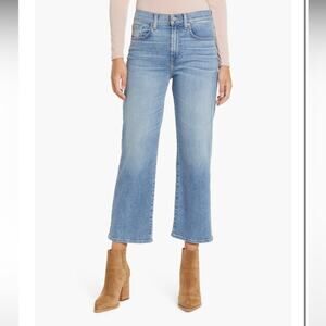 7 For All Mankind Alexa High Waist Crop Wide Leg Jeans In Lakeside Size 32